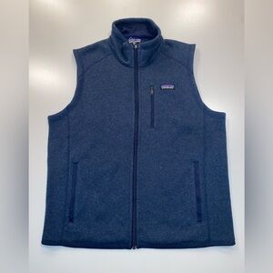 🔴SOLD🔴 Patagonia Men's Better Sweater Fleece Vest Large Navy Full Zip, Polyester